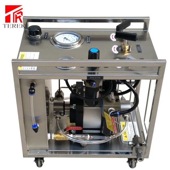 파이프/호스/튜브/브레이크 튜브 테스트용 Terek 브랜드 공압 액체 부스터 펌프 테스트 벤치